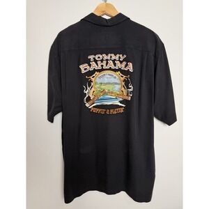 Tommy‎ Bahama Silk Desert Marlin Embroidered Puffin' & Playin' Button Down XL